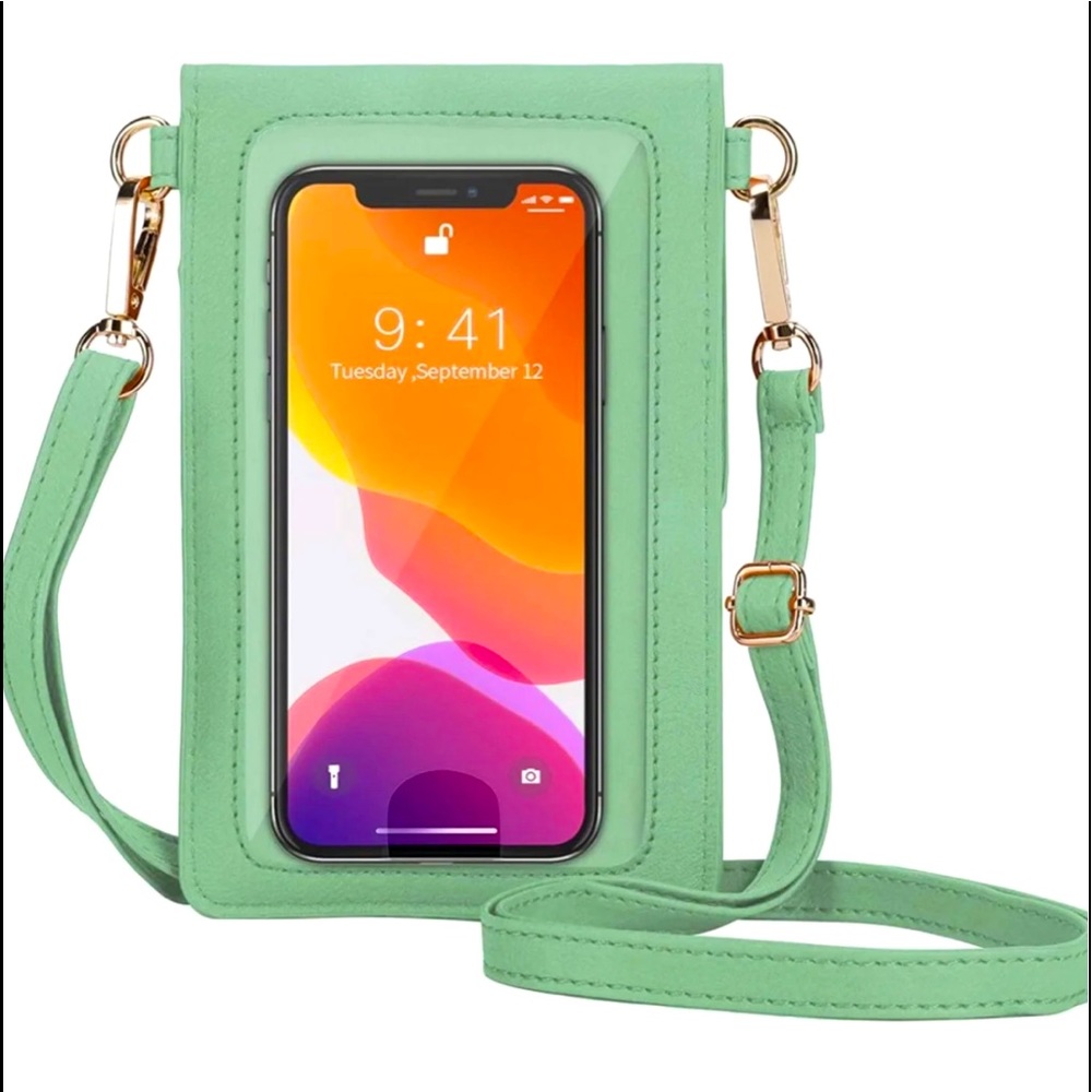 AnsTOP Lightweight Leather Phone Purse, Small Crossbody Bag Mini Cell Phone Pouc